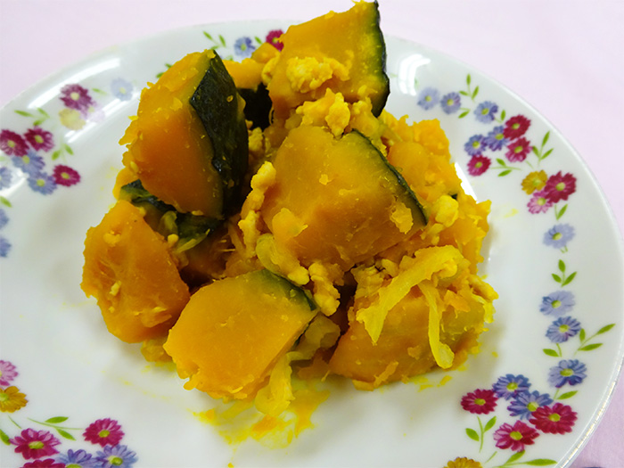 かぼちゃと鶏そぼろの煮物