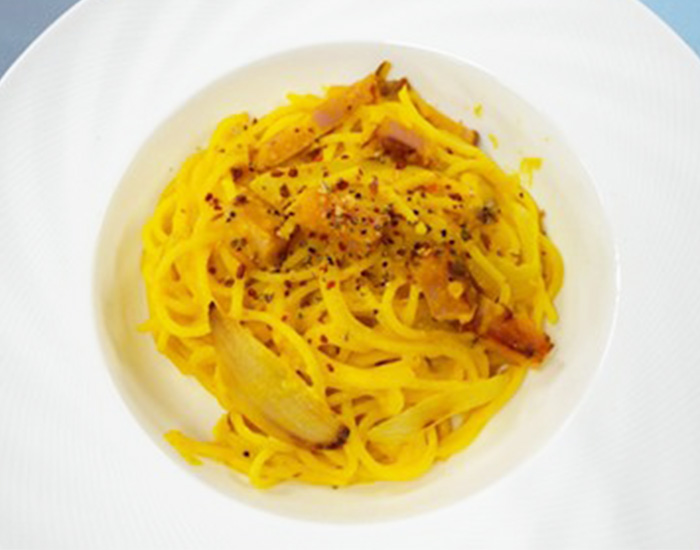 かぼちゃクリームパスタ